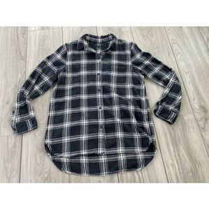 Madewell Women’s Size Small Sunday Flannel Shirt Jacket Pockets Plaid Shacket